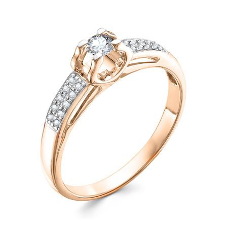 Золотое кольцо с кристаллами SWAROVSKI