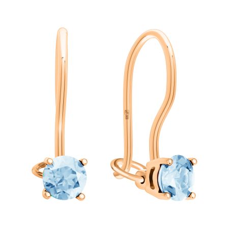 Золотые детские серьги с топазами Sky