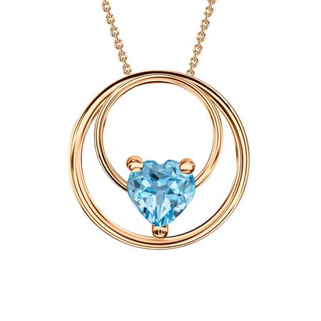 Золотая подвеска с топазом Swiss