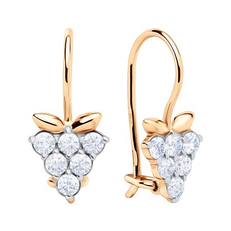 Серьги детские TALANT из золота с фианитами