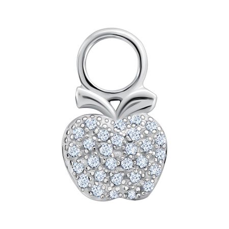 Золотая подвеска Яблоко с бриллиантами и родированием фрукты сушеные gifruit дикое яблоко 500г