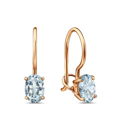 Золотые детские серьги с топазами Sky