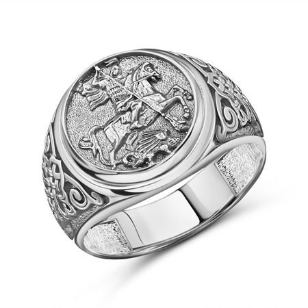 Серебряная печатка с родированием