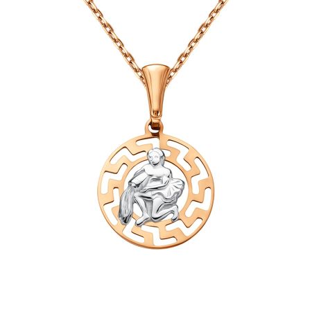 Золотая подвеска со знаком зодиака Водолей