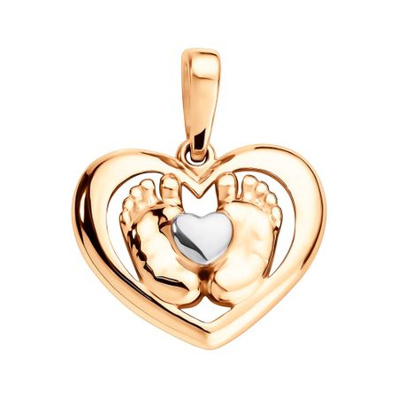 Золотая детская подвеска Пяточка