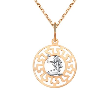 Золотая подвеска со знаком зодиака Дева