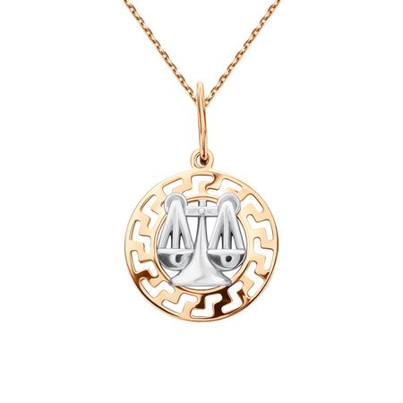 Золотая подвеска со знаком зодиака Весы