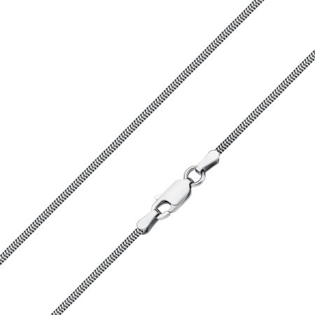 Серебряная цепочка Мягкий снейк с родированием