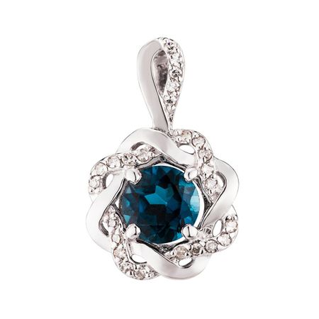 Золотая подвеска с топазом и бриллиантами