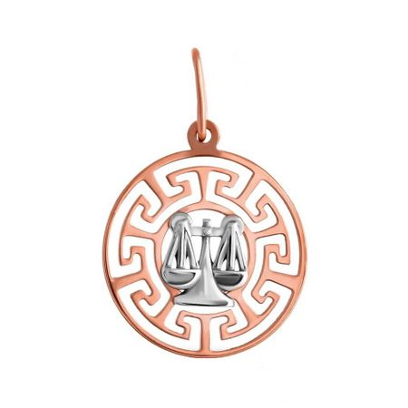 Золотая подвеска со знаком зодиака Весы