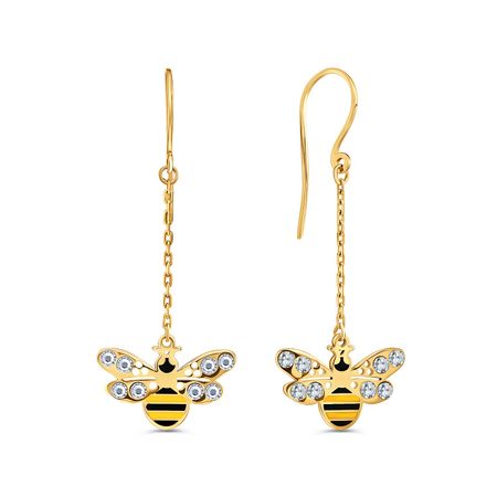 Серебряные серьги с эмалью и стразами