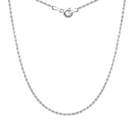 Серебряная цепочка Верёвка с родированием