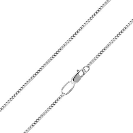 Серебряная полновесная цепочка Панцирь с родированием и алмазной гранью