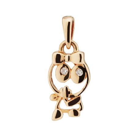 Золотая детская подвеска с бриллиантами