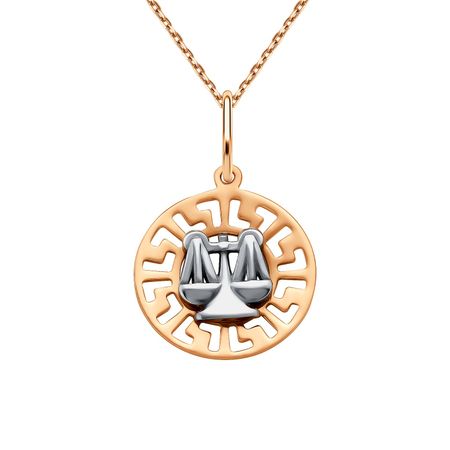 Золотая подвеска со знаком зодиака Весы