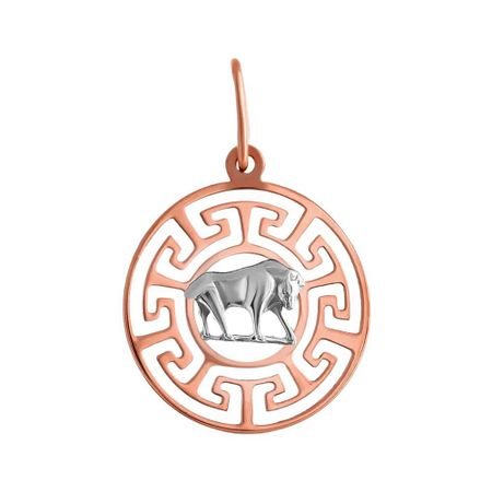 Золотая подвеска со знаком зодиака Телец