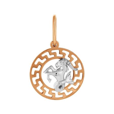 Золотая подвеска со знаком зодиака Козерог