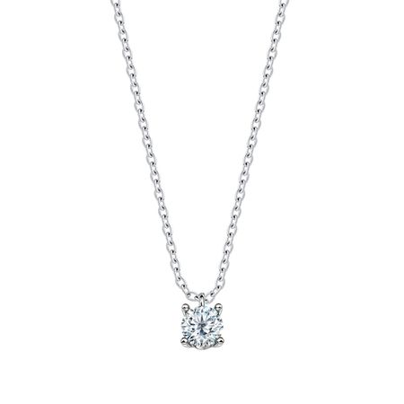 Серебряное шейное украшение с фианитом