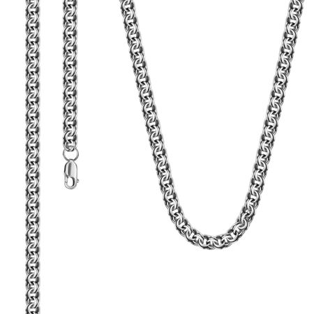 Серебряная цепочка ручного плетения Бисмарк