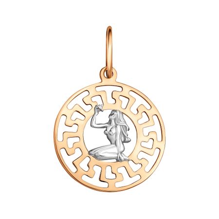 Золотая подвеска со знаком зодиака Дева