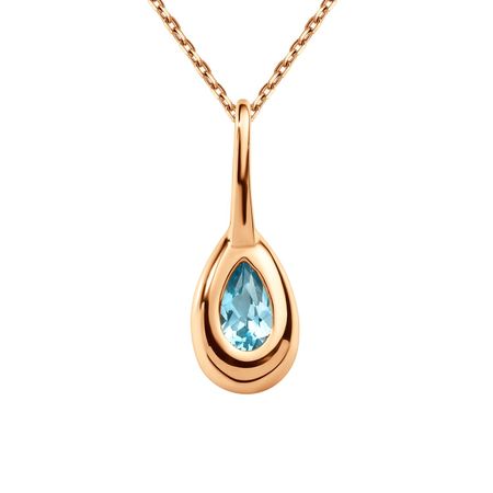 Золотая подвеска с топазом Swiss