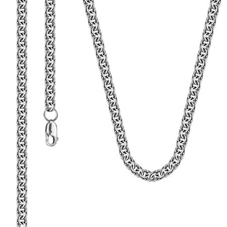 Серебряная цепочка ручного плетения Бисмарк