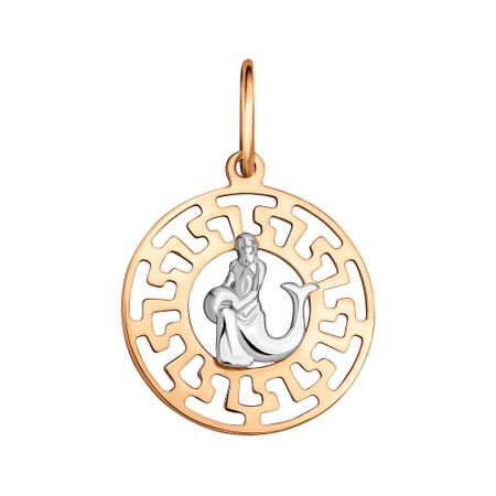 Золотая подвеска со знаком зодиака Водолей