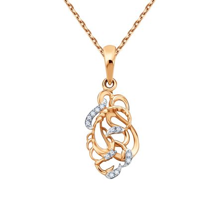 Золотая подвеска с фианитами со знаком зодиака Скорпион