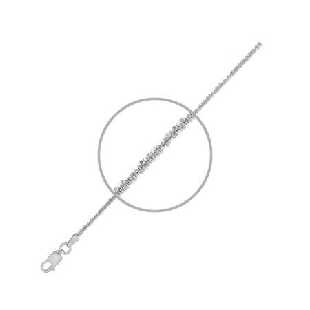 Серебряная цепочка Мягкий твист с родированием