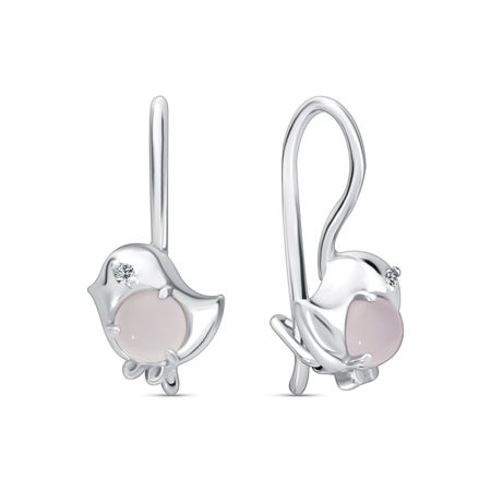 Серьги детские TALANT Птица из серебра с фианитами конфета акконд птица дивная в шоколадной глазури 40 г