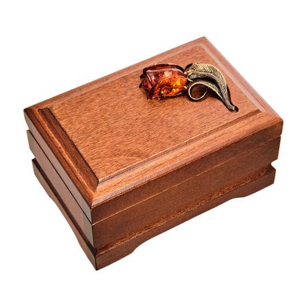 Деревянная шкатулка для ювелирных украшений Тюльпан надежды, 12х8 см