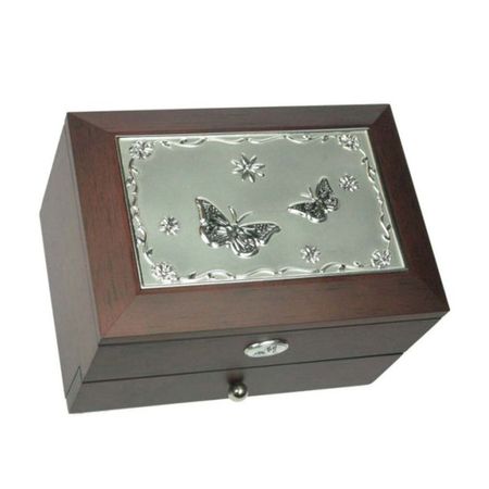 Шкатулка для ювелирных украшений Бабочки, 18x13x10 см