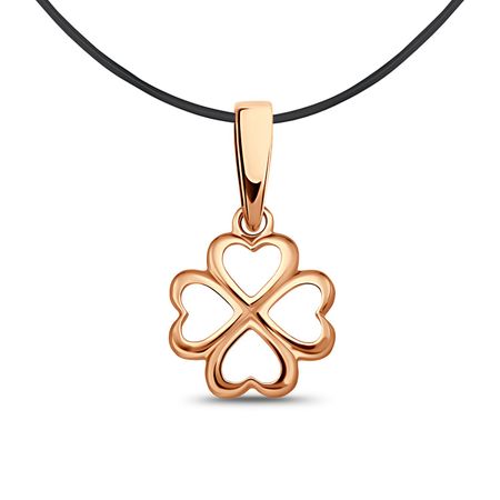 Золотая подвеска Клевер