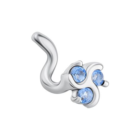 Серебряный пирсинг с фианитами елена синичкина пирсинг