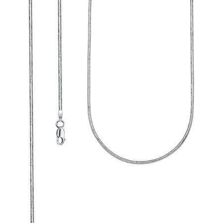 Серебряная цепочка Мягкий снейк с родированием