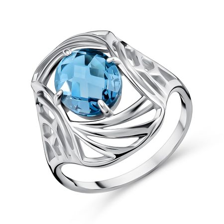 Серебряное кольцо с топазом Ocean grey и родированием ocean world 3d желейные наклейки