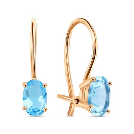 Золотые детские серьги с топазами Sky