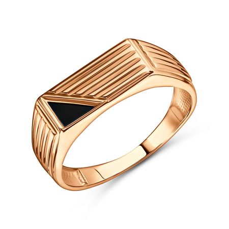 Золотая печатка с фианитом