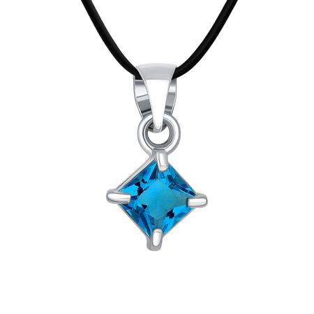 Серебряная подвеска с топазом