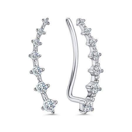 Серебряные серьги с фианитами