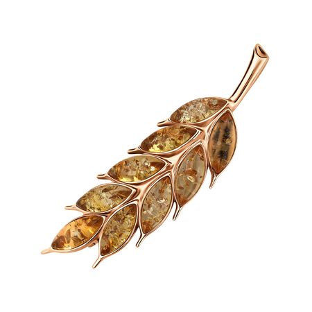 Серебряная брошь с янтарем для вышивания бисером klart брошь клубника