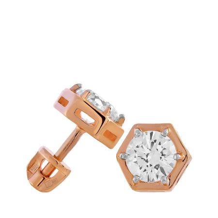 Серьги-пусеты из золота с кристаллами SWAROVSKI