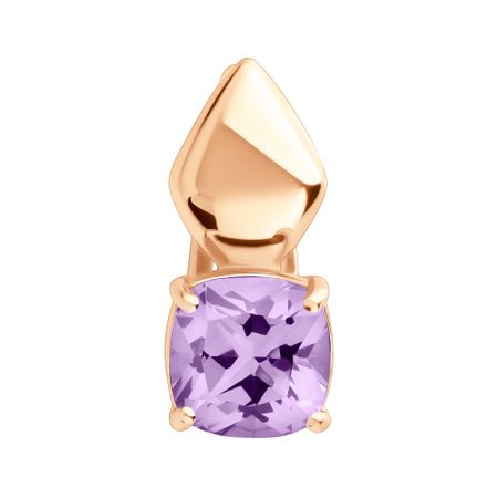 Золотая подвеска с аметистом