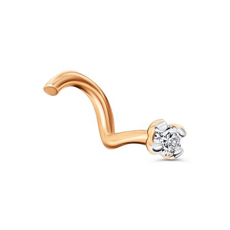 Золотой пирсинг с фианитом елена синичкина пирсинг