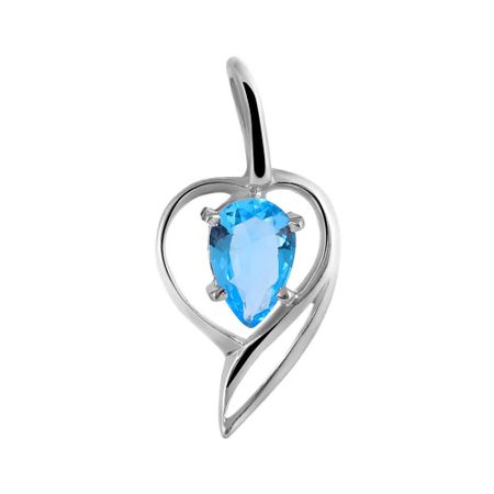 Подвеска из серебра с топазом