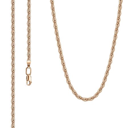 Золотая пустотелая цепочка Веревка