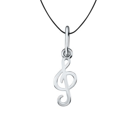 Серебряная подвеска Скрипичный ключ с родированием тетрадь для нот listoff скрипичный ключ а4 24 листа