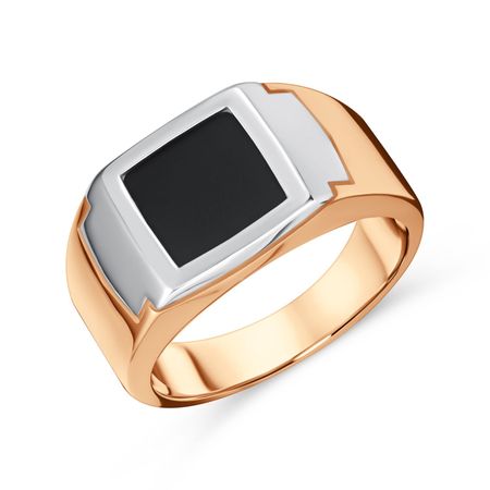 Золотая печатка с фианитом