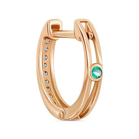 Золотая серьга с изумрудом и бриллиантами татьяна витальевна устинова серьга артемиды