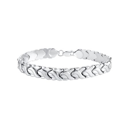 Серебряный браслет Ролекс с родированием